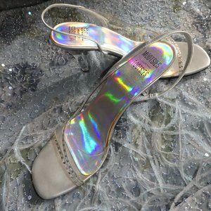 Mootsies Tootsies clear plastic evening shoes